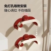 Heart-shaped suction cup basin rack, cream retractable storage rack, home bathroom, toilet, non-drilling storage rack, draining rack Specification image