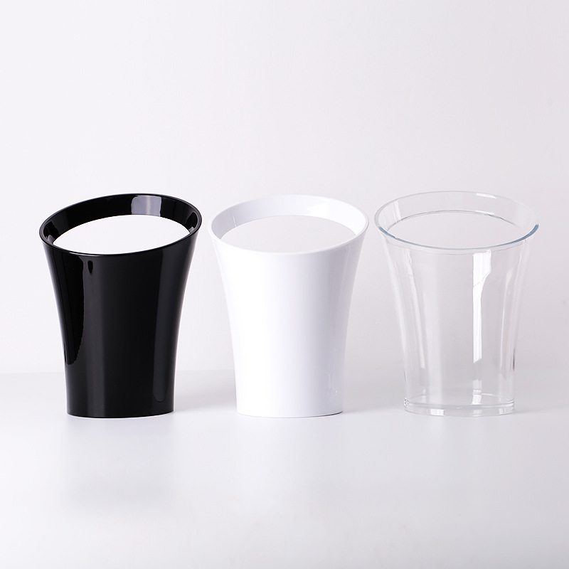 In-stock plastic single-handle champagne barrels, bar slanted plastic ice barrels, KTV anti-drop transparent beer barrels Specification image