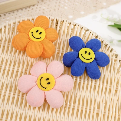 Spot Six Petal Flowers Sunflower Garden Style Cute Girl Bag Accessories Girl Headwear Diy Smiley Cloth Art