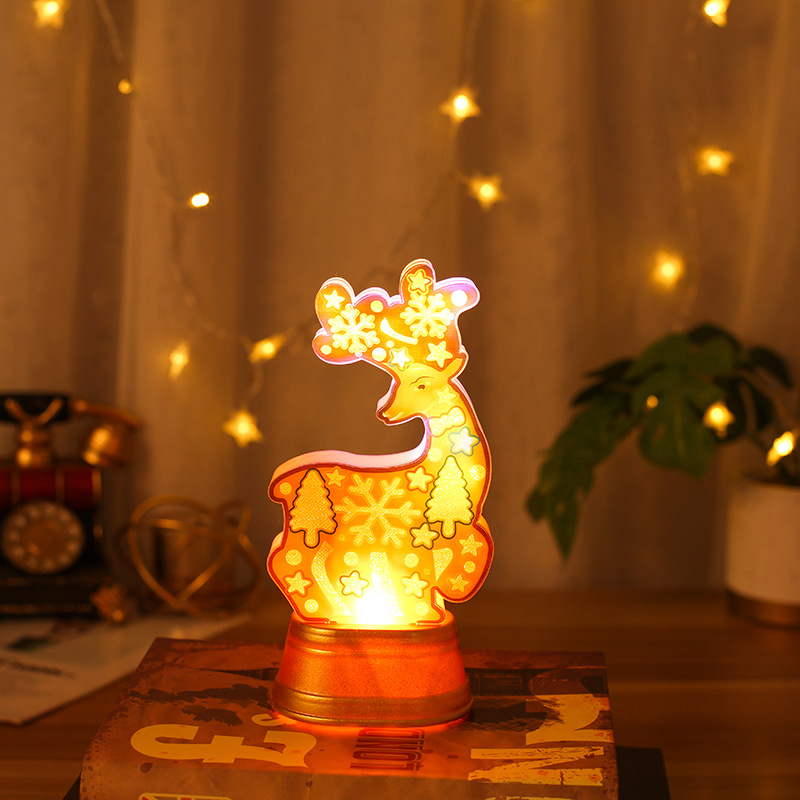 Cross-border Christmas LED illuminated Christmas reindeer decorations, Christmas light decorations, Christmas tree best-selling pendants
