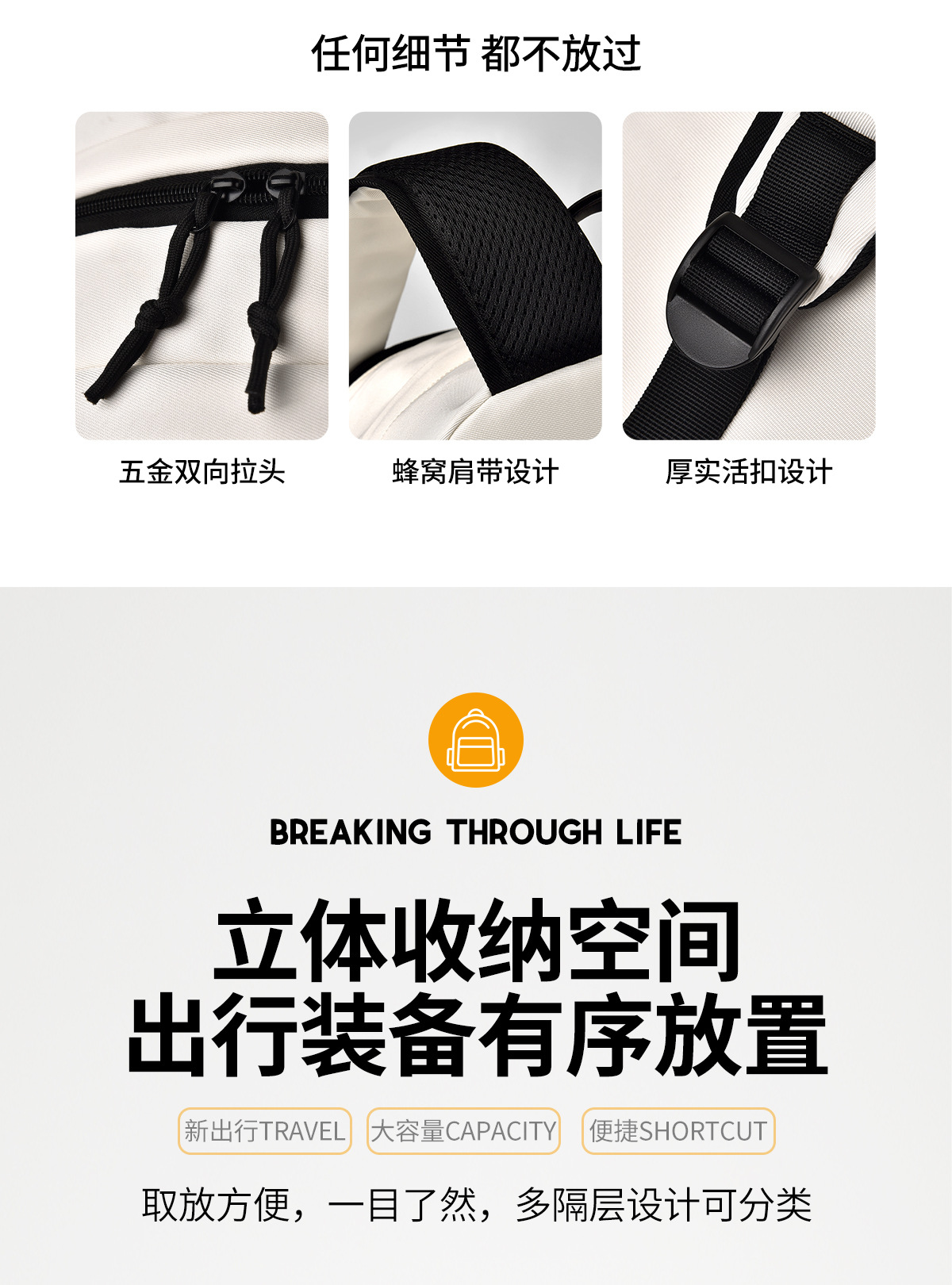 新款跨境男女双肩包初高中学生书包休闲情侣背包大容量大学生书包详情19