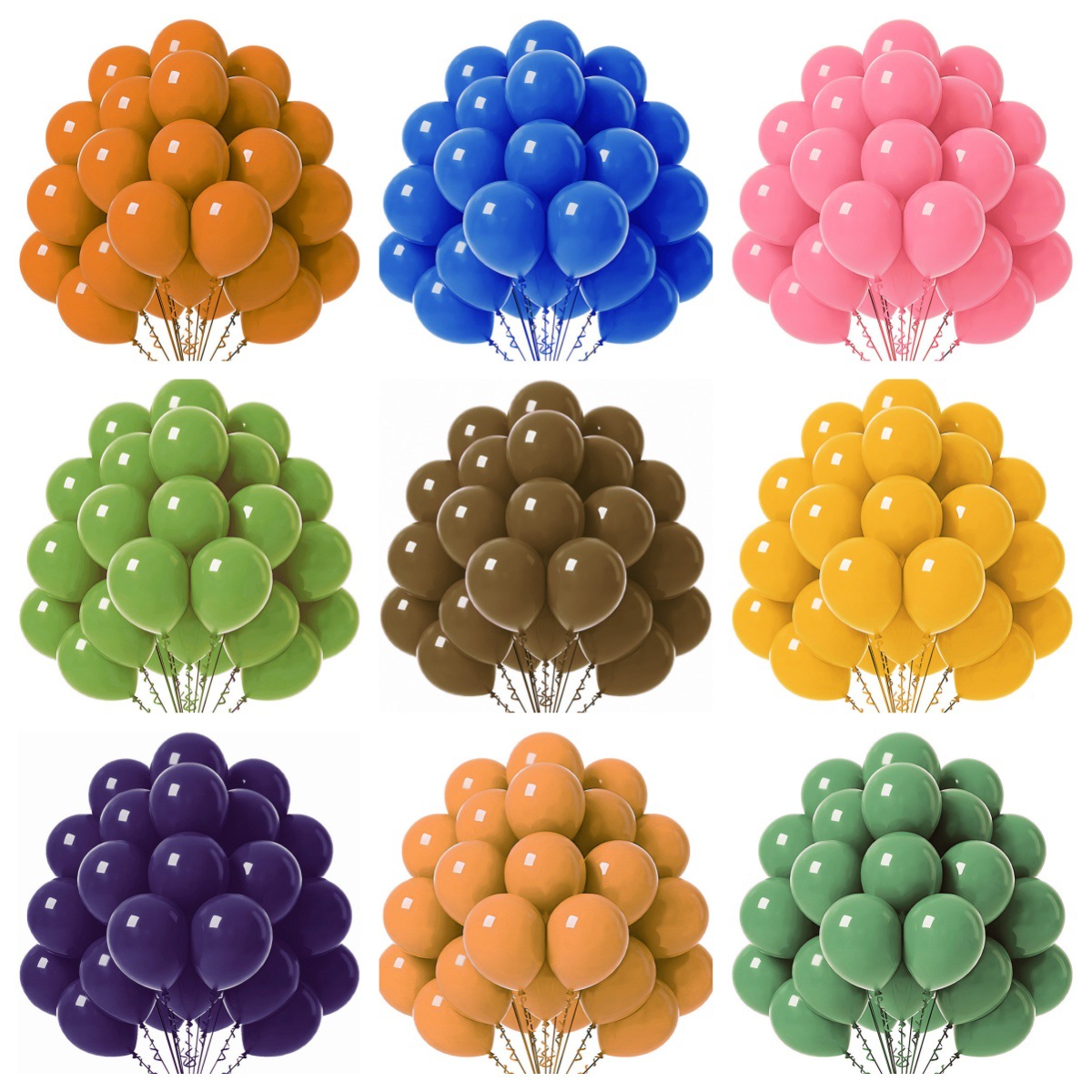 Cross-border 30Pcs balloon set, sequin latex birthday, Amazon party decoration, wedding decoration, thickened balloons Item Picture