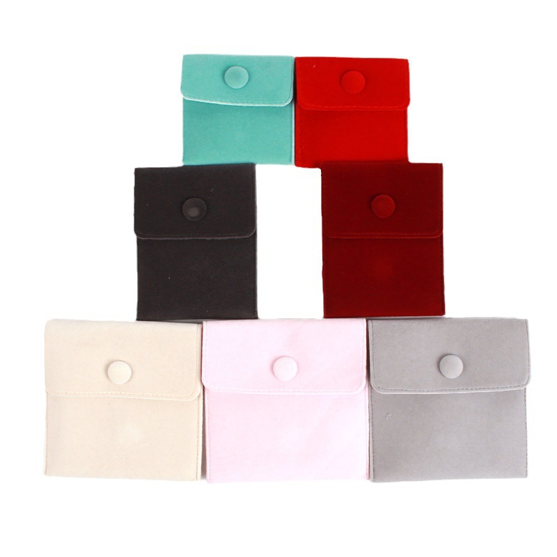 Wholesale of new macaron-colored double-layer pearl jewelry bags and flip-top pouches in stock Item Picture