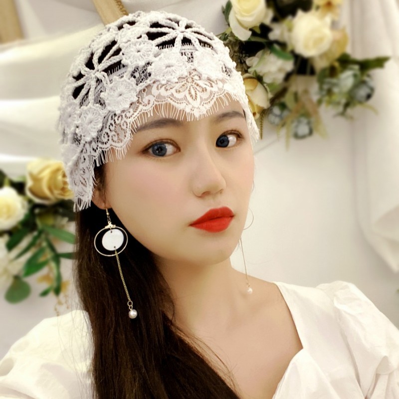 National trend and ethnic style woolen hat, pure handcrafted hat, embroidered flower hat, female artistic retro hollowed-out hat, Yang Liping, Chinese style details Picture