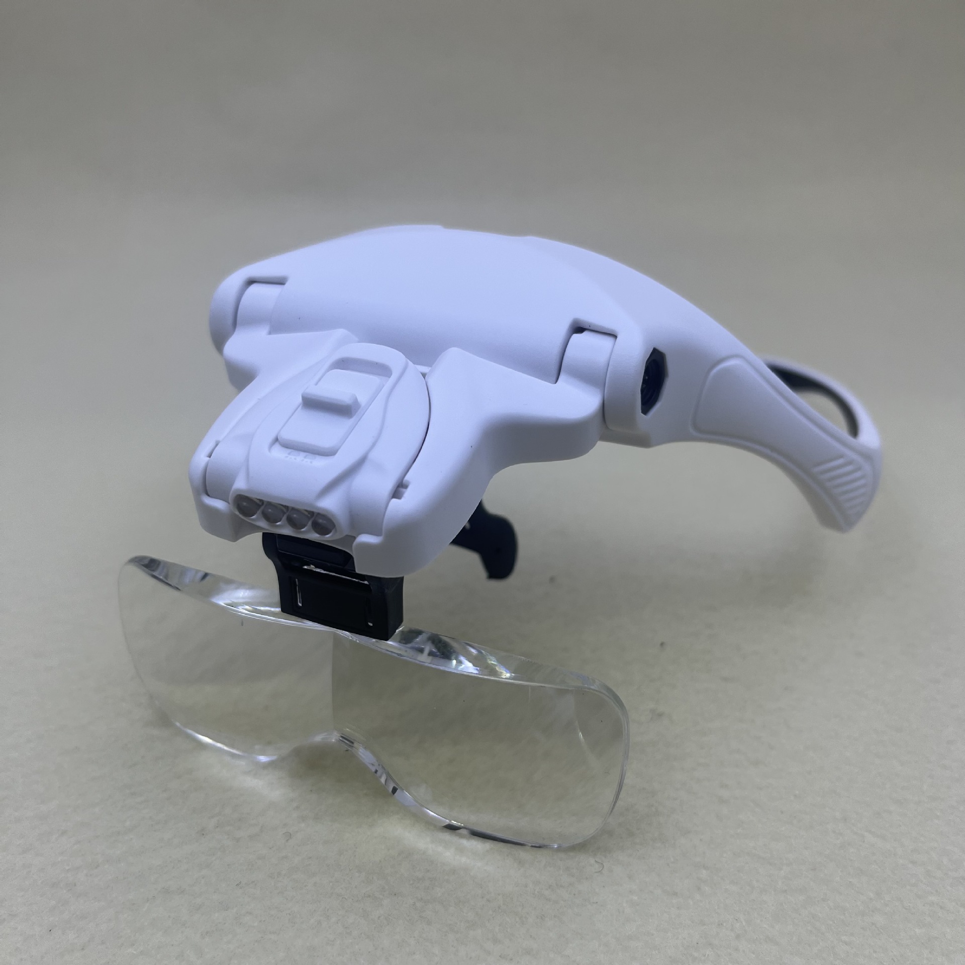 The new cross-border 9892B2A head-mounted glasses with 5 sets of cold and warm light adjustable magnifying glasses details Picture