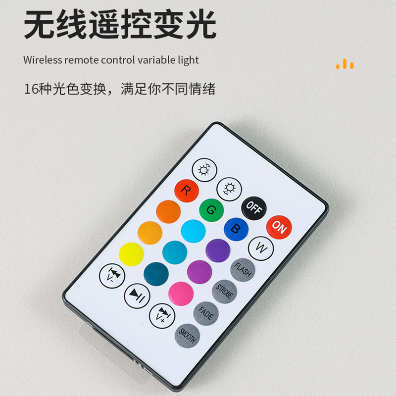 Cross-Border Wholesale E27 Spiral Led Bulb Lights Indoor Rgb Stage Intelligent Remote Control Seven-Color Bluetooth Music Bulb details Picture