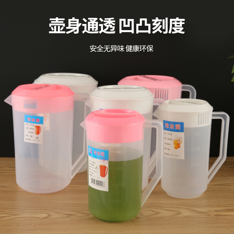 Plastic cold water bottle with scale for making tea cups, high-temperature resistant, commercial and household, milk tea shop, large capacity for tying the pot, cold water bottle details Picture