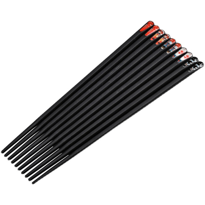 Pointed-pointed Japanese-style chopsticks made of alloy, one per person, household serving, fingernail chopsticks for cooking, sushi restaurants, DIY wholesale available Item Picture