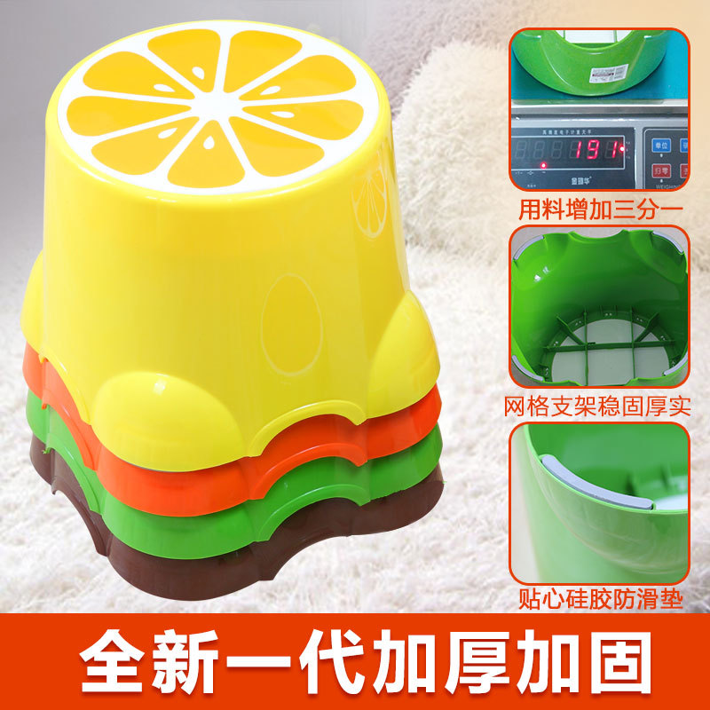 Watermelon fruit stool, thickened plastic baby cartoon low stool, children's kindergarten stool, anti-slip, free shipping, cute Application Scenario