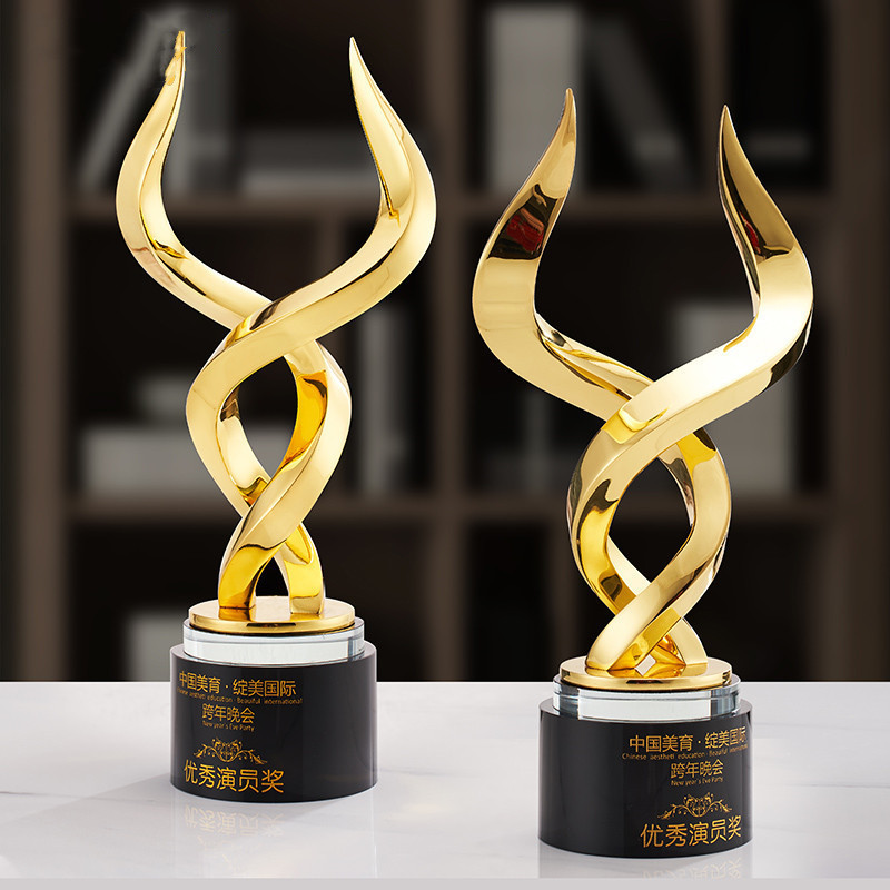 Crystal glass creative metal resin trophy, Outstanding actor competition award presentation, crystal authorization plate making, basketball medal competition details Picture