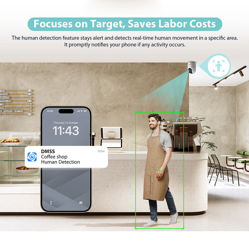 DAHUA wireless indoor camera IPC Dahua Camera Surveillance Camera DH-H5A Specification image