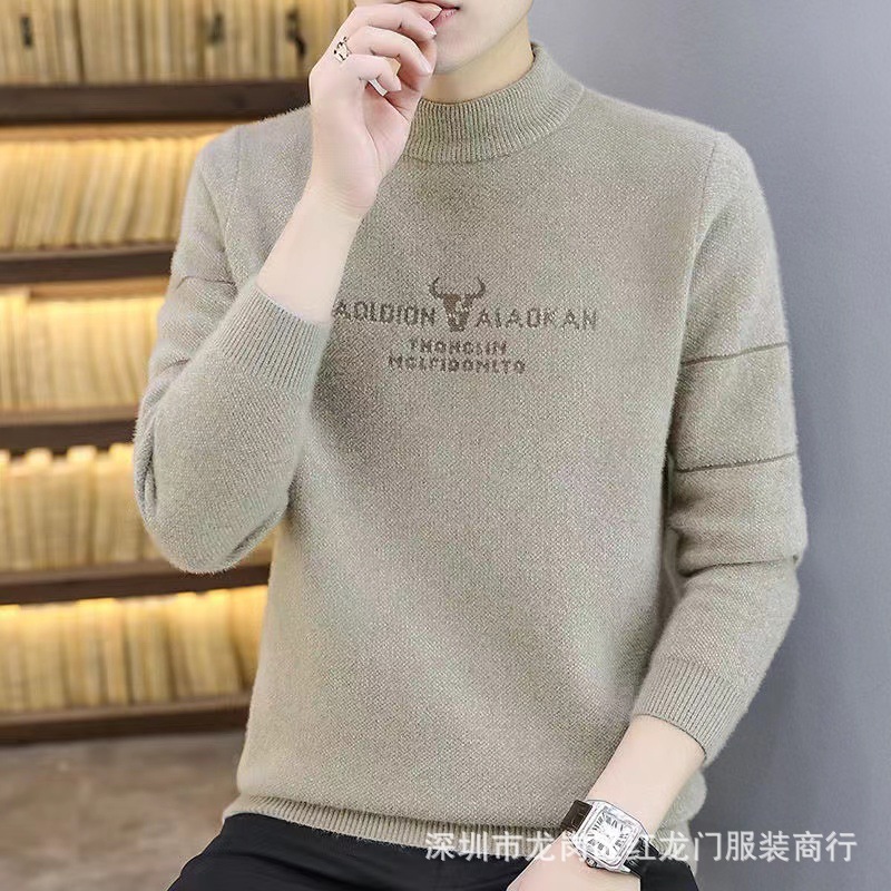 2022 Autumn and winter new stylish thick pullover sweaters for men and warm wool sweaters, wholesale from foreign trade sources at street stalls Specification image