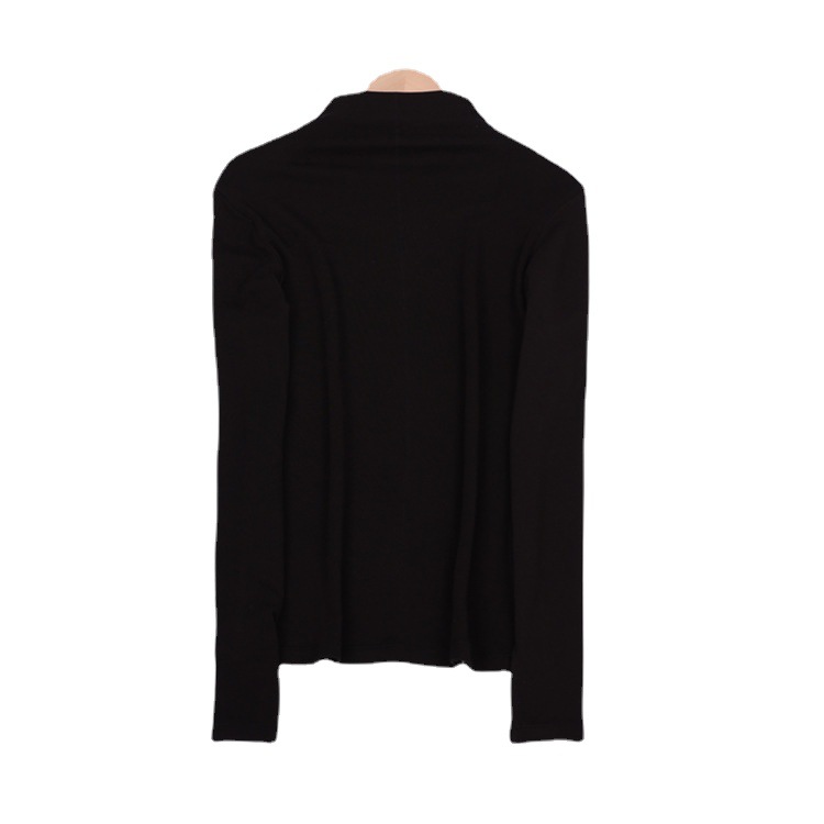 Autumn and winter solid-color cashmere protein essence wool Meiya Bi heating no-iron slimming base layer long-sleeved women's base layer shirt for women Item Picture
