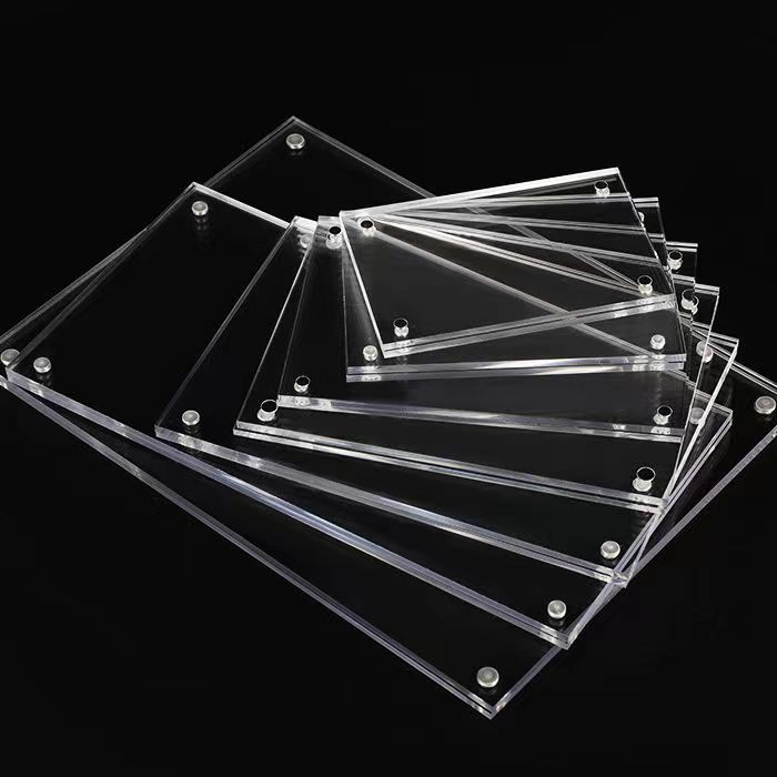 Acrylic photo frame display stand, strong magnetic transparent crystal glass table card, simple certificate and award frame, Guka brick magnetic attraction Item Picture