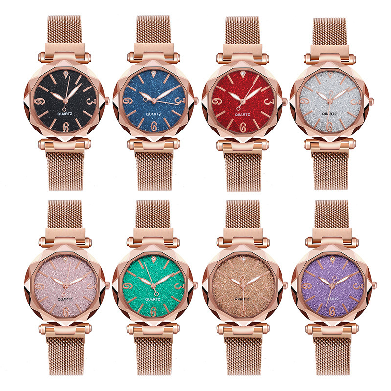 Wholesale starry sky watches, ladies' quartz watches, lazy people's magnetic straps, and magnet watches from the factory. One-piece replacement Item Picture