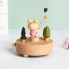 Amazon cross-border in-stock European beech wood seesaw, bear music box, Children's Day gift, music box, handicrafts details Picture