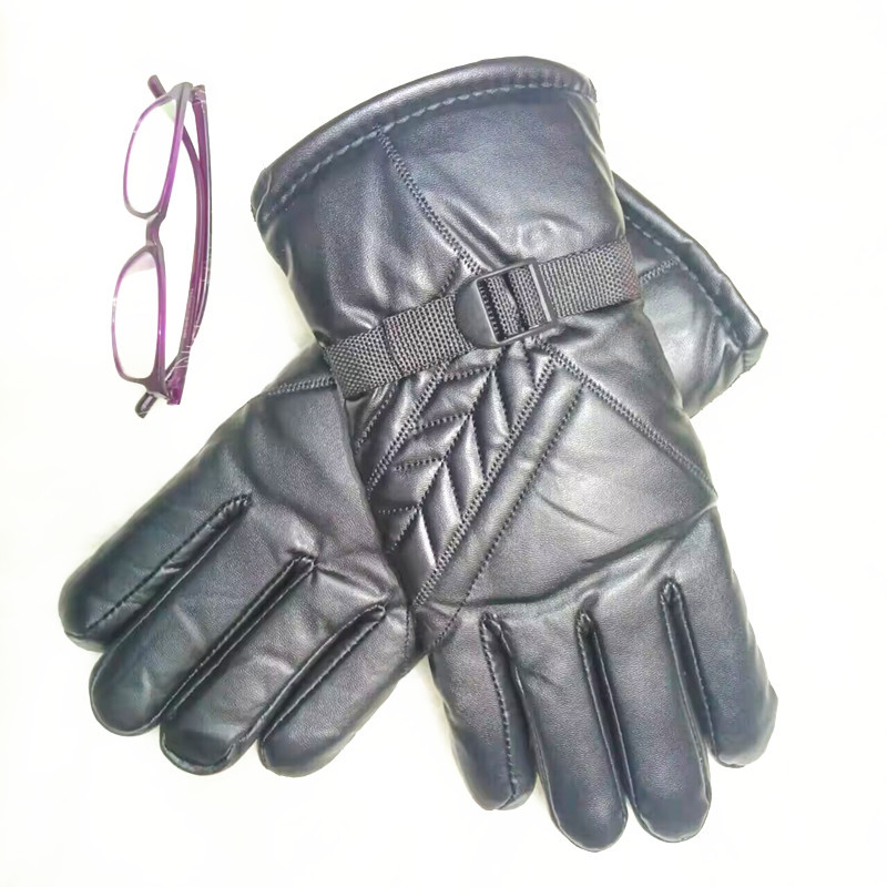 New cross-border adult gloves, men's warm leather gloves, outdoor skiing, motorcycle and bicycle riding gloves Specification image