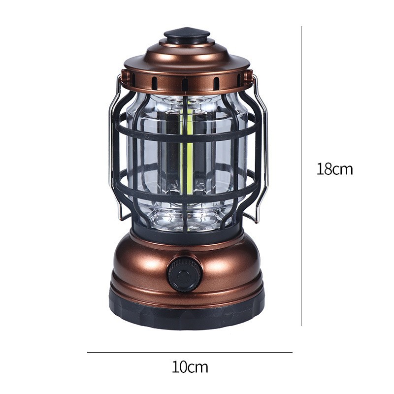 New cross-border outdoor camping lamp, solar-powered charging camping lamp, retro portable multi-functional strong light hand-held lamp Application Scenario