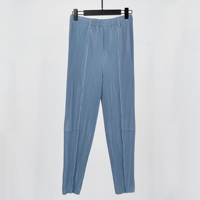 2024 New Miyake men's casual pants, sport pleated straight-leg pants, lifetime cargo pants, cross-border export long pants details Picture
