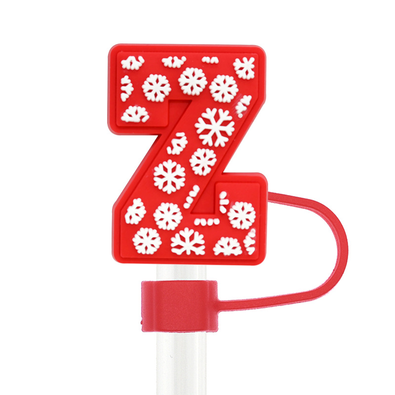 Cross-border new Christmas series straw cap cartoon personalized decorative accessory straw dust cap 10mm universal Item Picture