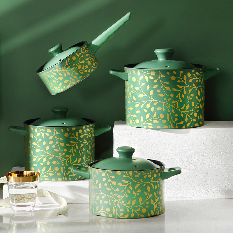 CNNB clay pot stew pot, household gas ceramic soup pot, small high-temperature resistant 煲仔饭 pot, stone pot for making soup, clay pot details Picture