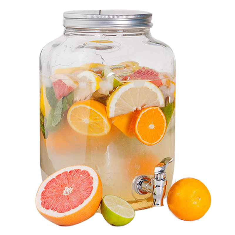 威士忌可乐桶玻璃果汁罐酒桶快乐桶容器带龙头饮料桶啤酒水果茶桶