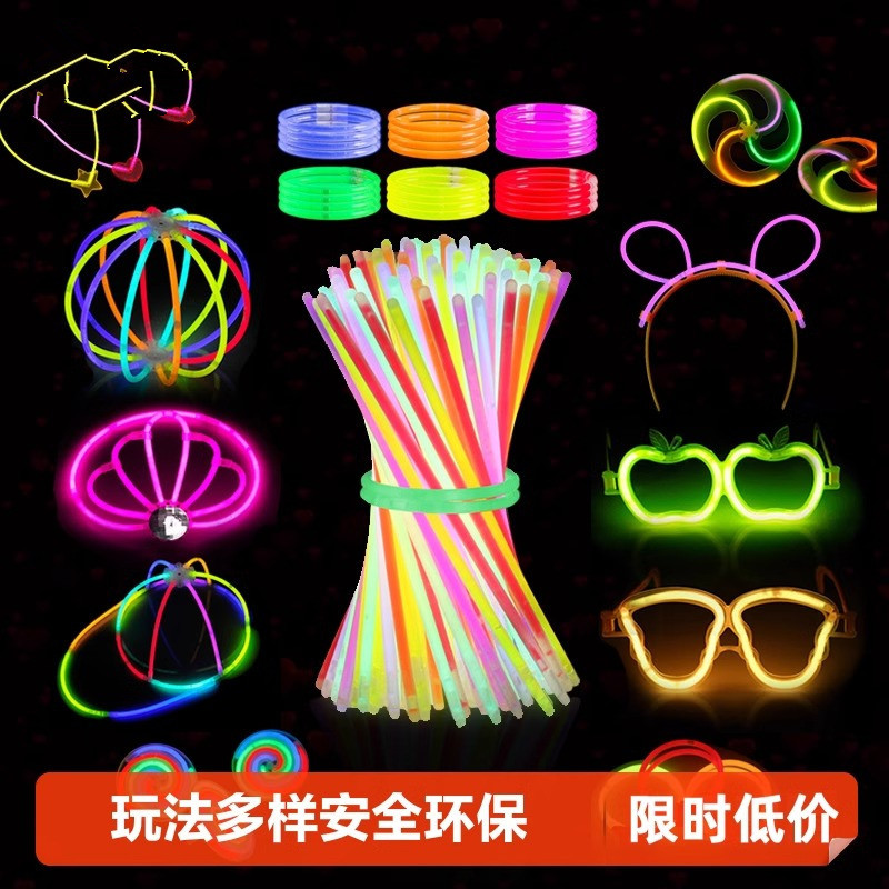 Douyin's best-selling glow stick wristband 100 pieces, disposable glow wristband toys for concerts, direct sales and wholesale from the manufacturer full figure