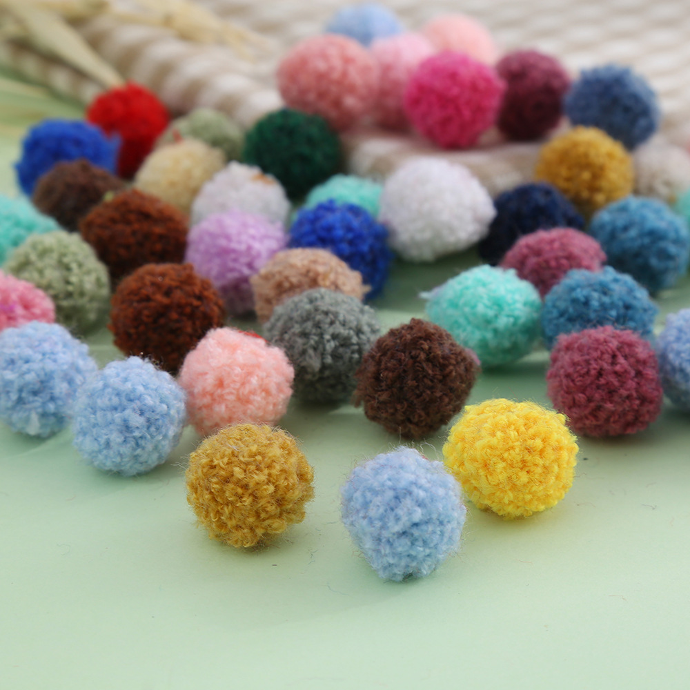 现货彩色羊羔毛绒球仿泰迪毛球 diy装饰挂件饰品配件服装辅料批发详情51