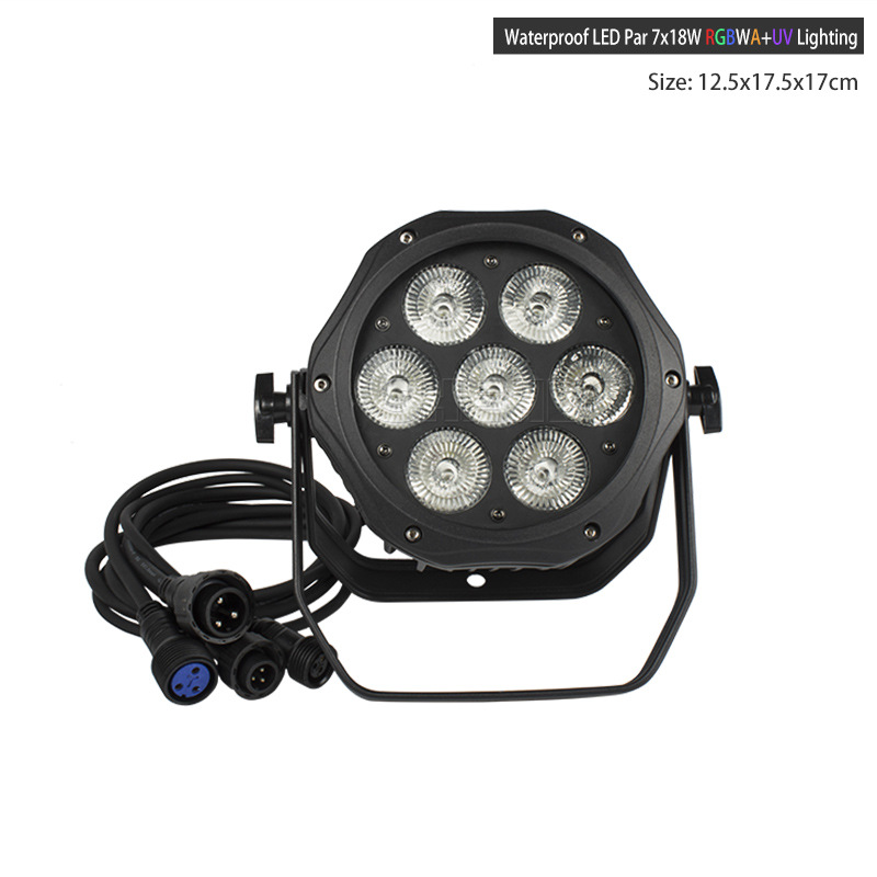 Outdoor LED 7-piece six-in-one waterproof cast aluminum panel lamp, dyed lamp, rainproof cultural tourism scenic area lighting project effect lamp details Picture