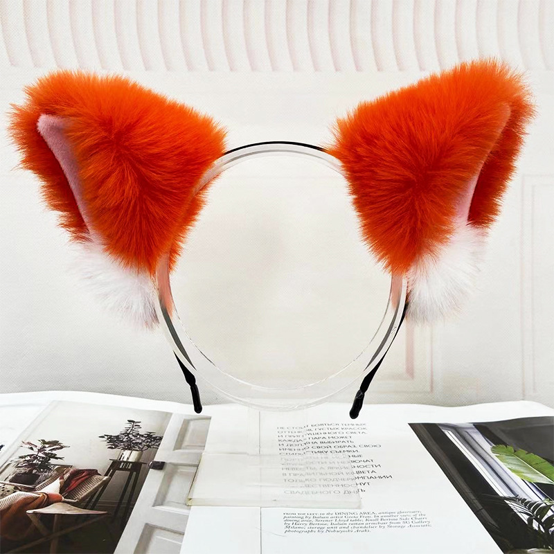 Wholesale of cat ear headbands, plush cat ear maid headbands, 2D cosplay cat ear headbands