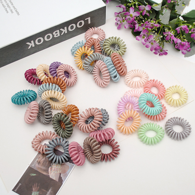 Korean Version Candy Color Phone Spring Scrunchie Small Circle Adult Small Hair Tie Color Little Girl Hair Band Without Trace