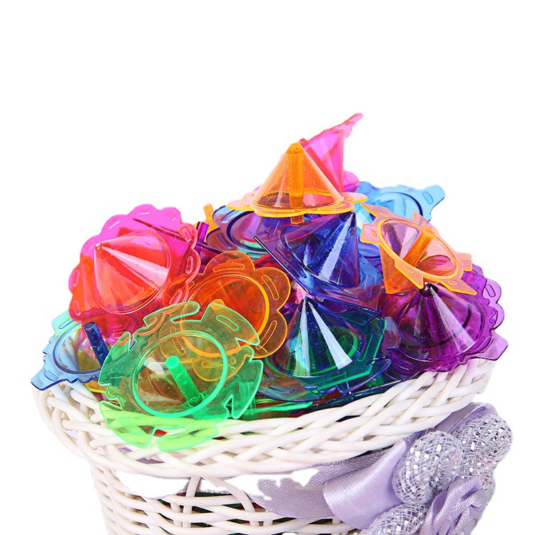 Manufacturers direct supply Yiwu small toy stalls small toys nostalgia toys fingertip transparent small top Item Picture