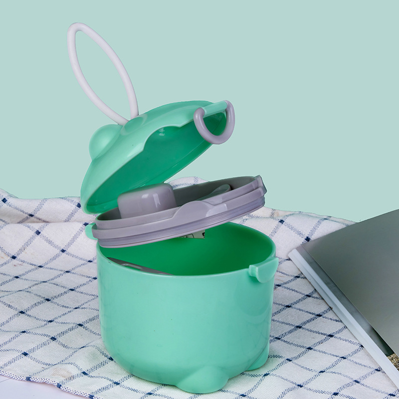 Wholesale large-sized cartoon milk powder boxes, single-layer large-capacity portable milk powder boxes, baby food boxes, snack boxes with spoons Specification image