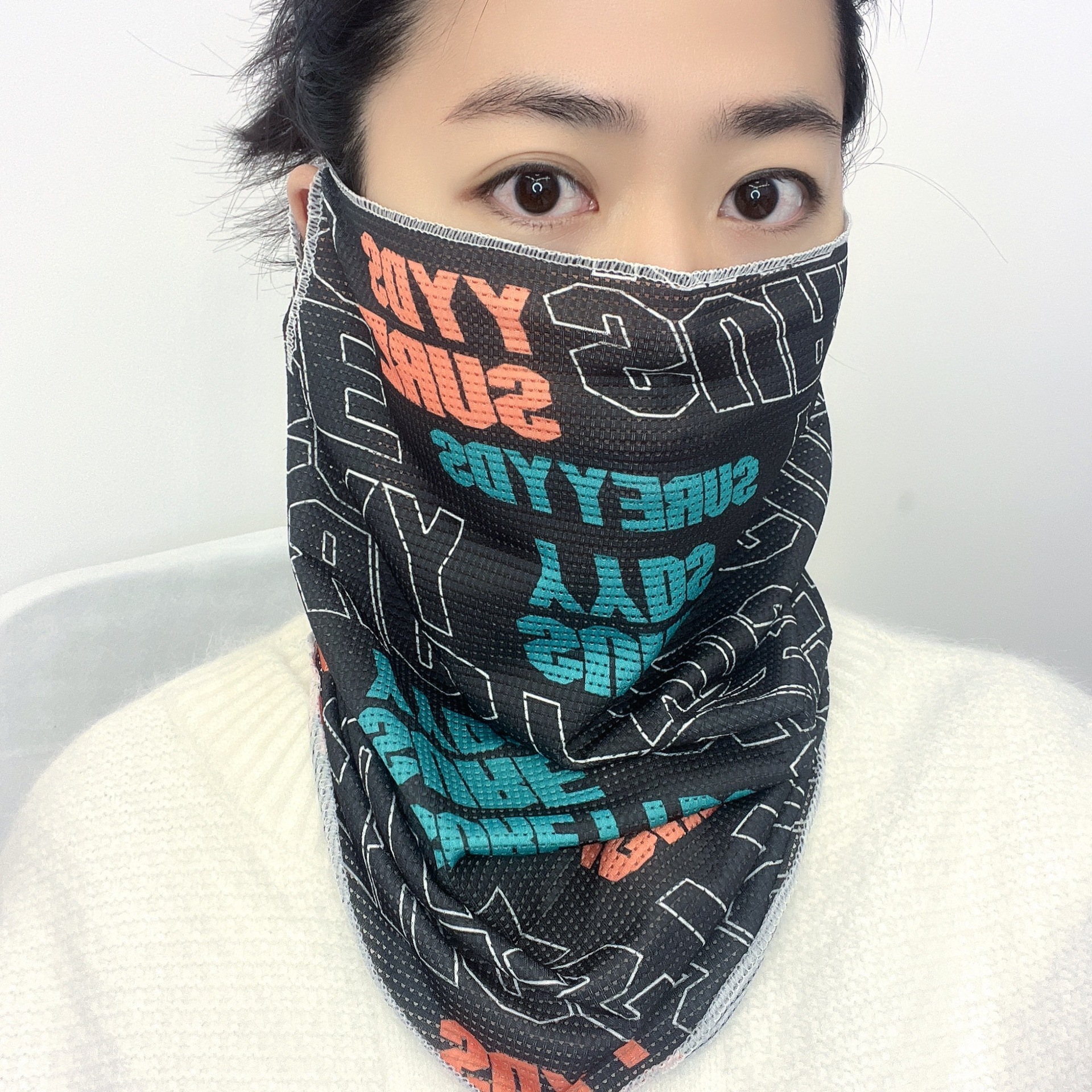 Sun protection face mask for men, summer sun protection and eye protection corner, cycling and fishing face cover for men, travel neck protection and sun protection shawl