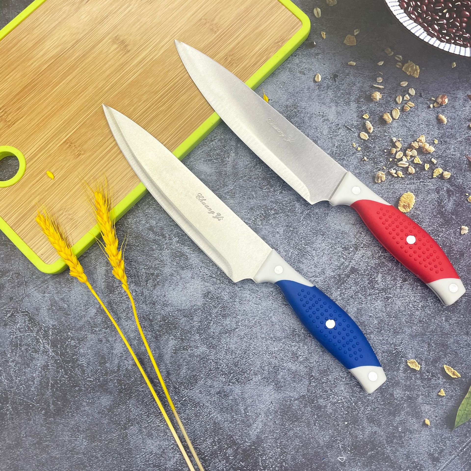 不锈钢厨师刀切肉刀面包刀挖骨刀水果刀厨房用品刀具套装厂家批发