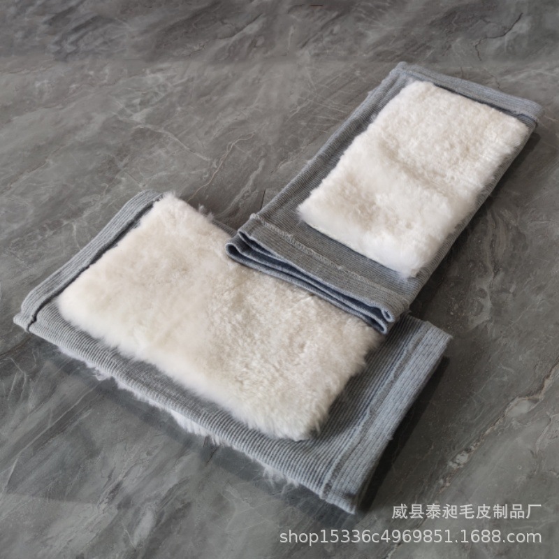 羊毛护膝皮毛一体女冬季保暖加绒加厚男老寒腿护膝盖厂家批发