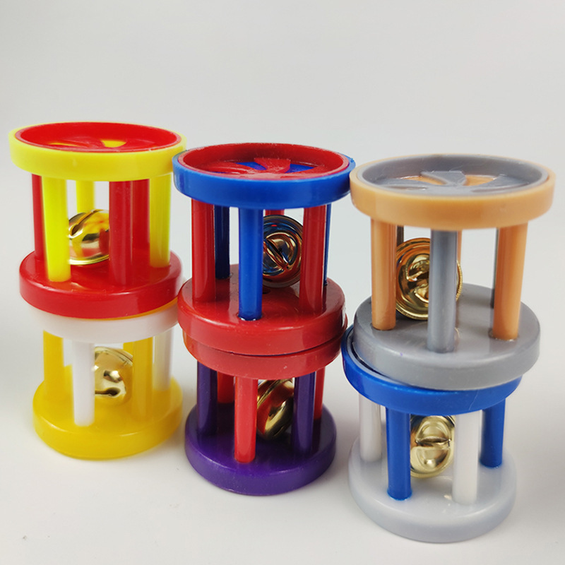 Colorful sound-making small flower drums, double-color bell balls, pet interactive cat toys Specification image