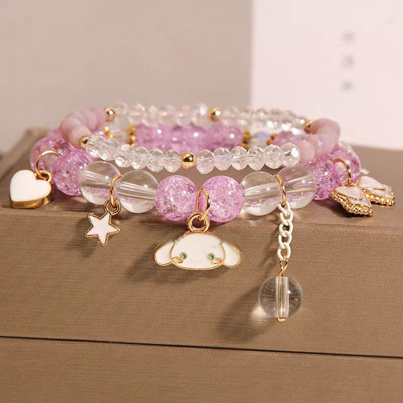 Pulsera de cristal cordones de mano accesorios de moda hombres y mujeres parejas pulsera de mano simple y versátil pulsera de cristal cordones de mano accesorios tendencias Specification image