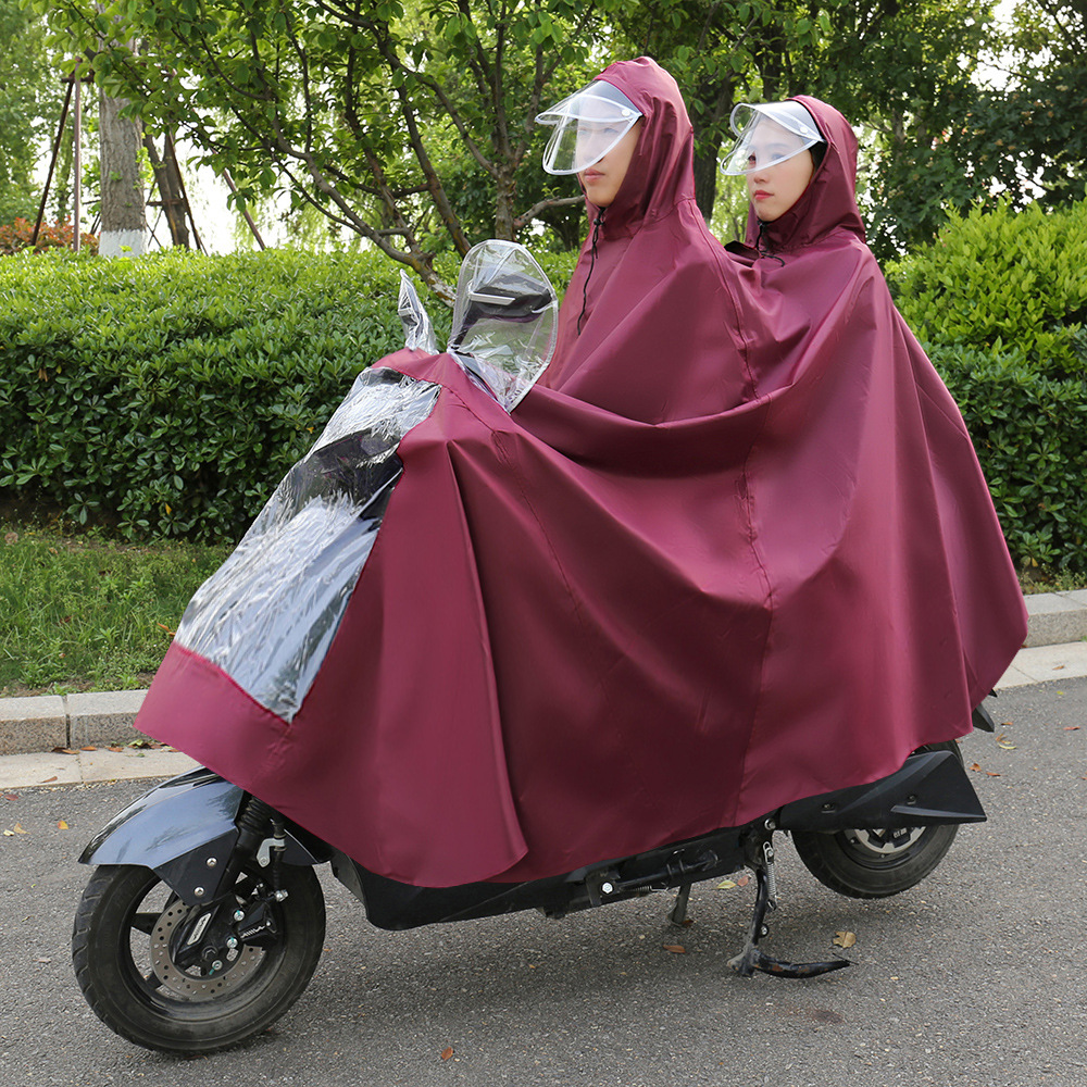 Wholesale of raincoats for electric bikes, electric bikes, motorcycles, single and double people, enlarged foot covers to prevent heavy rain, and adult raincoats Specification image