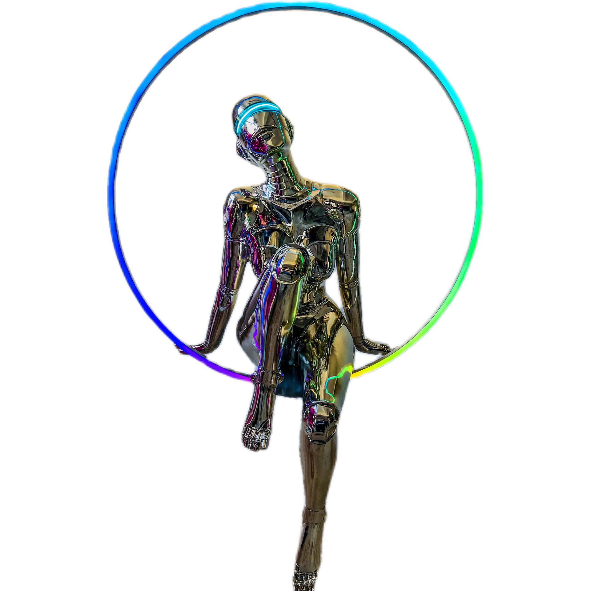 The electroplated Kongshanji light luxury living room floor-standing sculpture, the opening of the shopping mall, the moving-in gift, the craft display items, the trendy brand, and the decoration customers Item Picture