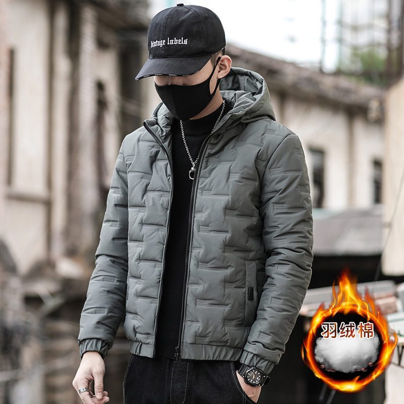 Men's cotton-padded jacket 2022 winter Korean style Japanese down cotton-padded jacket winter coat hooded cotton-padded jacket men Cross-border Amazon