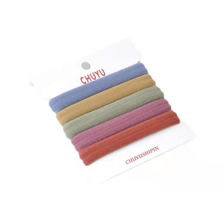 Korean high-elasticity and durable leather band women's hair tie, simple and basic hair band, ins style seamless hair tie Item Picture