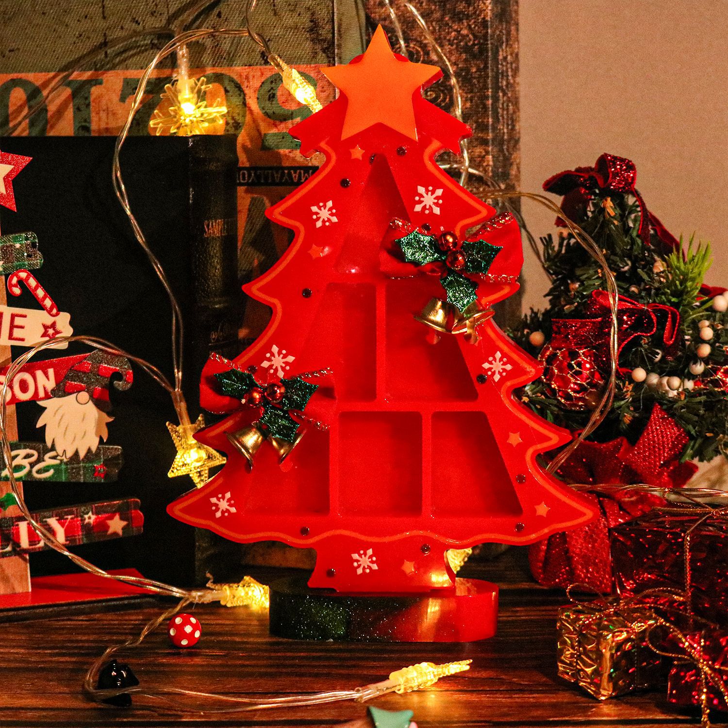 diy resin resin mold Christmas tree mini window display decorative items, silicone mold cross-border exclusive resin craft display items Specification image