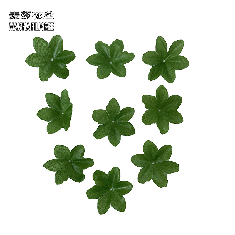 工厂厂家跨境植物绿色树叶花叶花片称斤绢花银色圣诞树叶片仿真花详情13