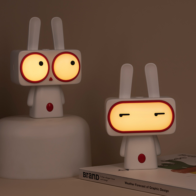 Cartoon Bobi Rabbit Night Light, USB charging, stepless dimming, small night light, children's led timed sleep companion, cute rabbit light Application Scenario