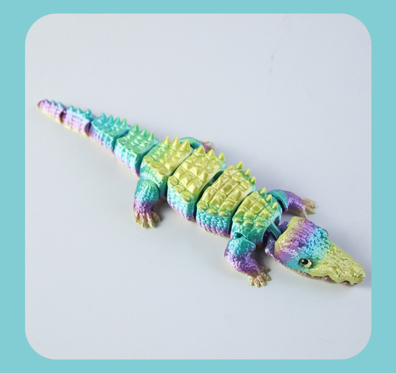 跨境3d打印鳄鱼关节灵活可动玩具3d打印摆件摆件工艺品仿真动物详情10