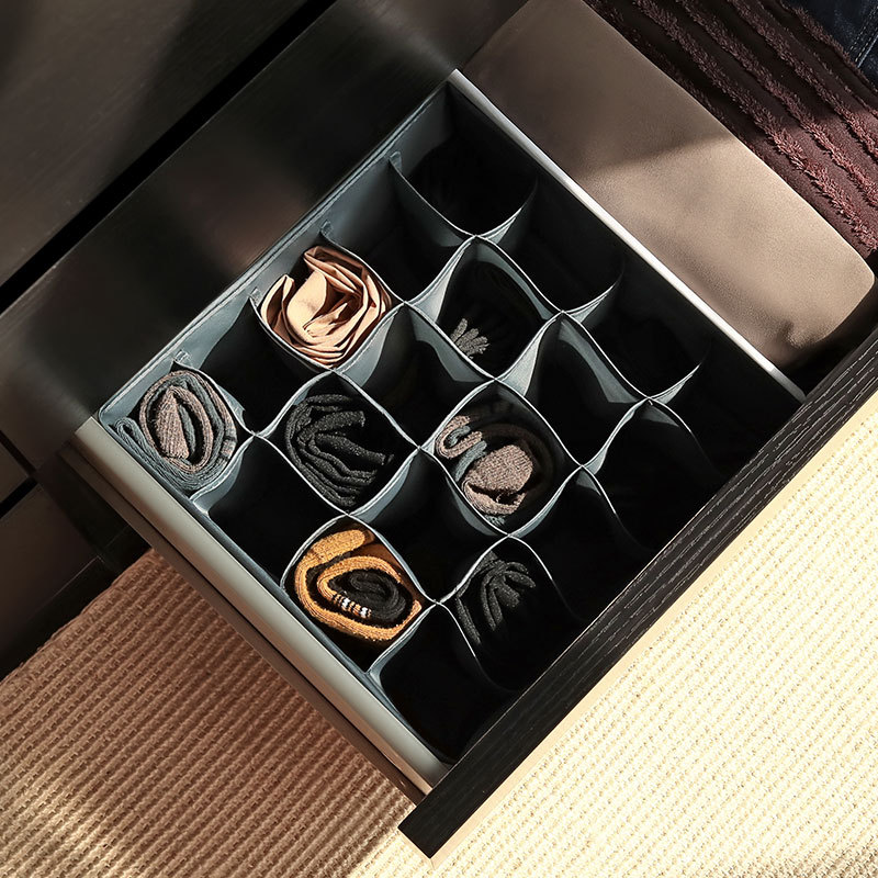20 Grid Underwear Storage Box Drawer Type Household Socks, Bra, Underwear, Clothing Organizer Box Divided Into Three In One