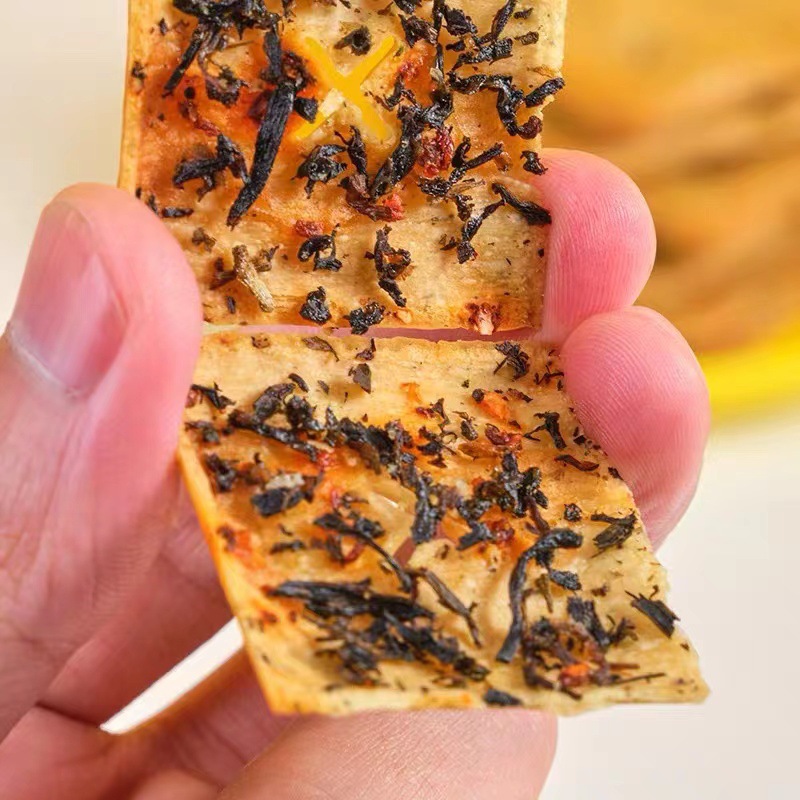 Super Friend Taste Plum Vegetable Biscuit 208G Plum Dried Vegetable Pork Sandwich Crackers Salty Biscuits Internet Celebrity Casual Snacks details Picture