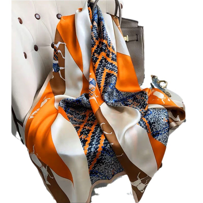 Women's Silk Scarf 2023 New High-Grade Silk Spring And Autumn And Summer Shawl Thin Sunscreen Bib Neck Protection Foreign Style Scarf Item Picture