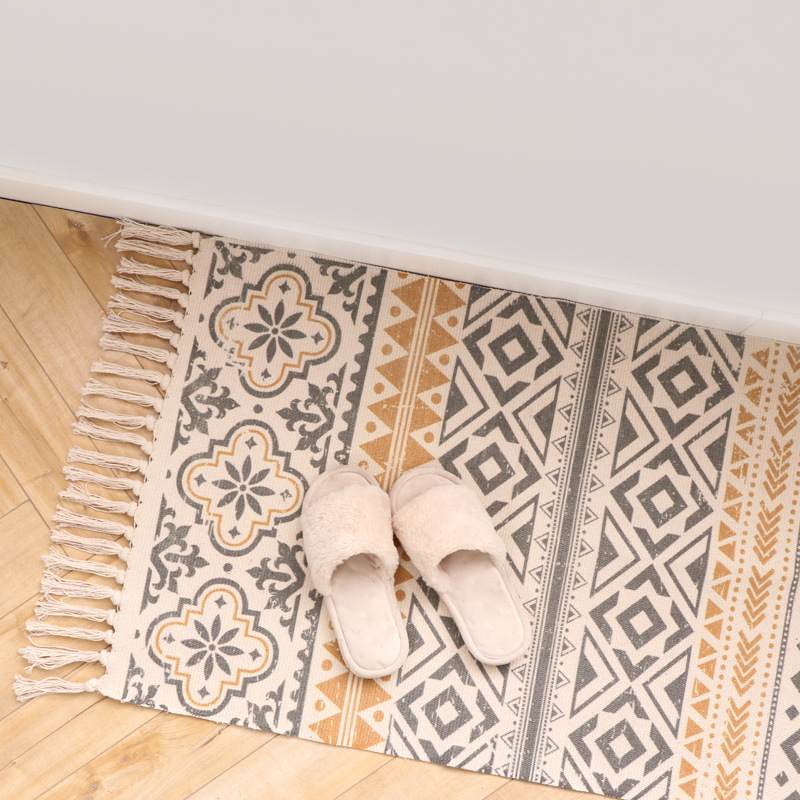 Nordic Floor Mat Home Bedroom Bed Blanket Square Round Non-Slip Carpet Study Living Room Coffee Table Hanging Basket Foot Mat Specification drawing